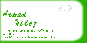 arpad hilcz business card